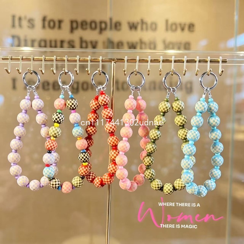 Original Wooden Plaid Beaded P - Phone Accessories Charms 评论和价格