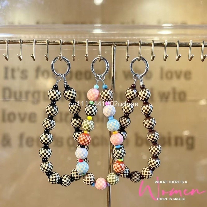 Original Wooden Plaid Beaded P - Phone Accessories Charms 评论和价格
