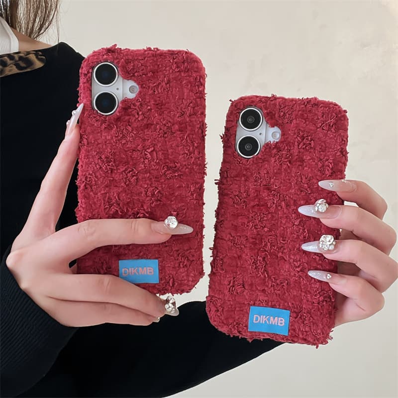 Angora Red Fuzzy Phone Case fo - Apple Iphone 15 评论和价格